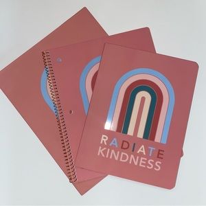 Gorgeous Heavy Duty 3 Piece StationarySet, SpiralRing & Binded Notebooks, Folder